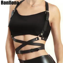 Популярные шпильки панк готический кожаный ремень для бондажа тела клетка скульптурирующий кожаный поясной ремень нагрудные ремни тонкий ремень для тела Женский