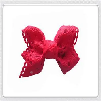 

14 pcsBLESSING Happy Girl Hair Accessories Ruffle Ribbon 3 Inch ABC Bow Clip