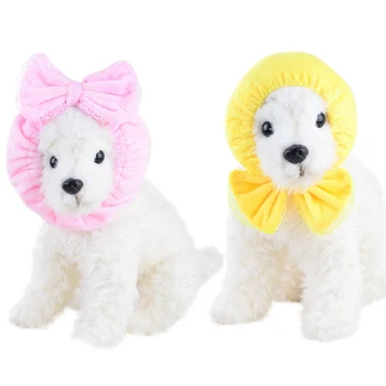 

1 Pc Cute Winter Warm Dog Caps Pet Scarf Bows Ties Cat Dog Collar Headgear Bathing Cap Dogs Scarves Grooming Accessories