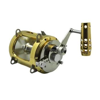 

Two Speed Boat Fishing Reel SW50W 4BB Jigging Wheel Aluminum CNC Machined Sea Boat Big Game Reel Trolling Reels