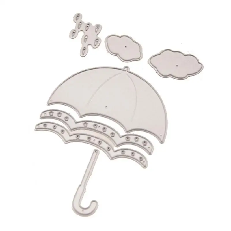 

4pcs Umbrella Cutting Dies Stencil Cloud Rain Scrapbook Photo Album Embossing DIY Craft Paper Card Envelope Invitation Decor Die