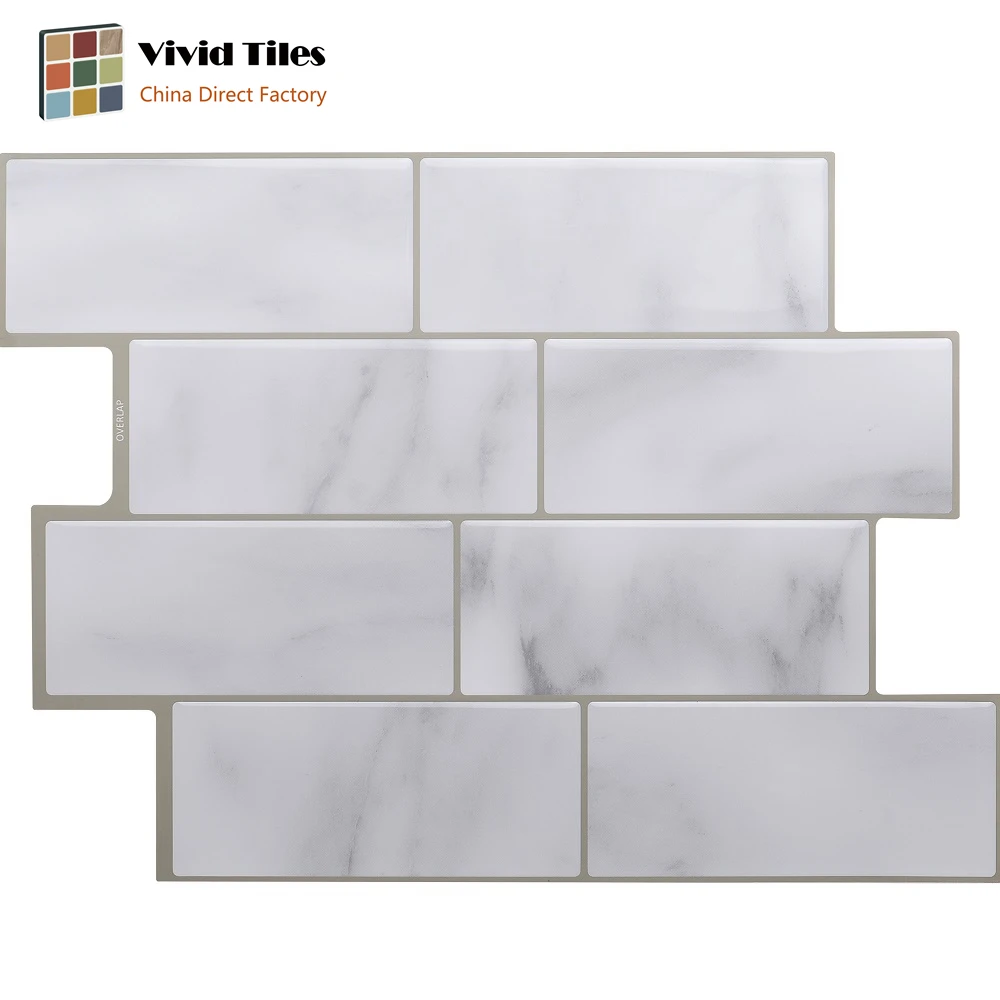 

Practical Self Adhesive Waterproof Heatproof Vinyl Small Tile Stickers- 1 Sheet