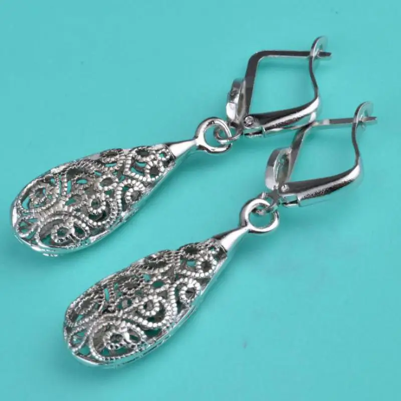 Женские серьги кольца с серебряным покрытием пробы|long earrings silver|earrings silver longearrings long