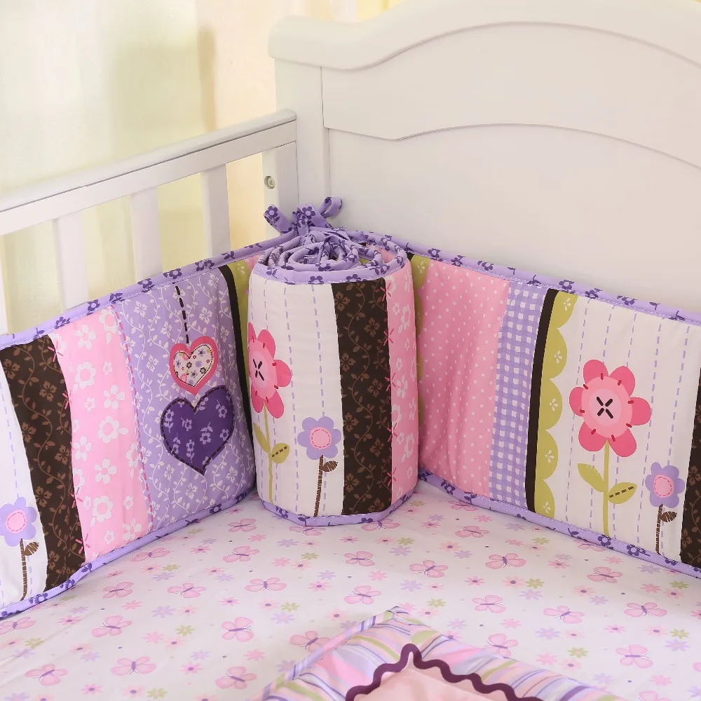 Butterfly Baby Bedding Set Children 4 Pcs Set Baby Cot Cotton Cartoon Animal Pattern Bedding Sheets Include Comforter