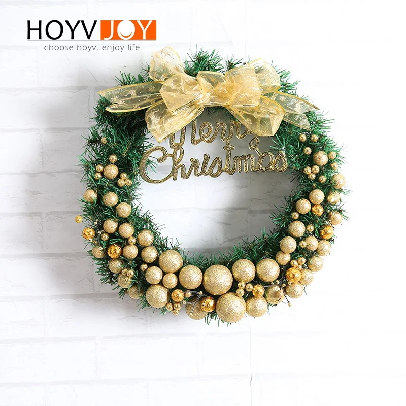 HOYVJOY Gradient Ball Garland Christmas Wreaths For Holiday Decoration Handing Wall Door | Дом и сад