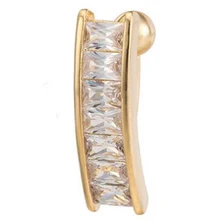 Горячая Распродажа, прозрачный розовый фиолетовый кубический цирконий, золотой цвет, пупок, пирсинг пупка, ювелирные изделия для тела, пупок, живота