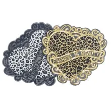 

ChicLady Diy sequin patch 25CM Leopard pattern Heart deal with it Sew on patches for clothes Ulzzang Stranger things Sticker OG