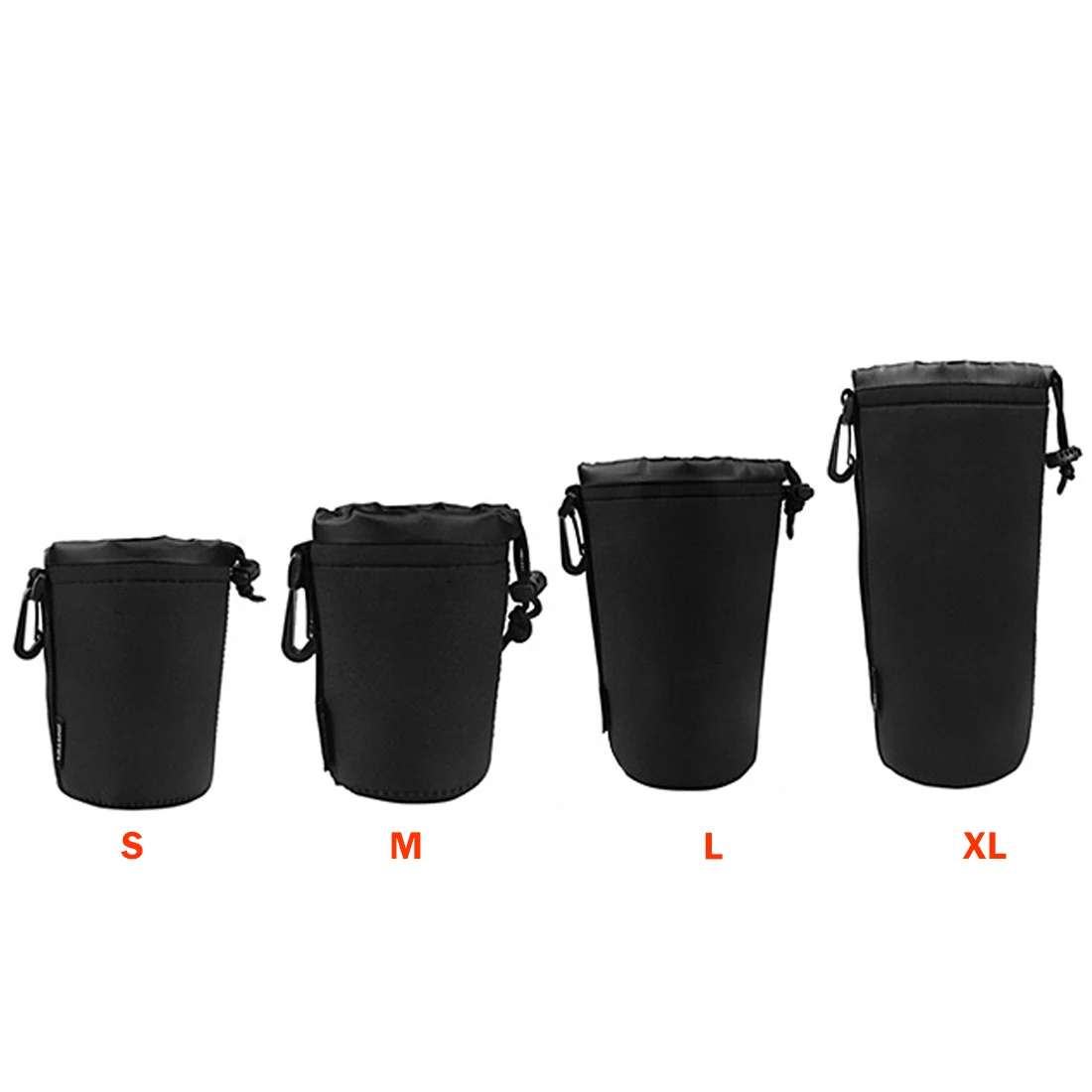 

centechia New Universal Neoprene Waterproof Soft Video Camera Lens Pouch Bag Case Full Size S M L XL For Canon Nikon Sony Black