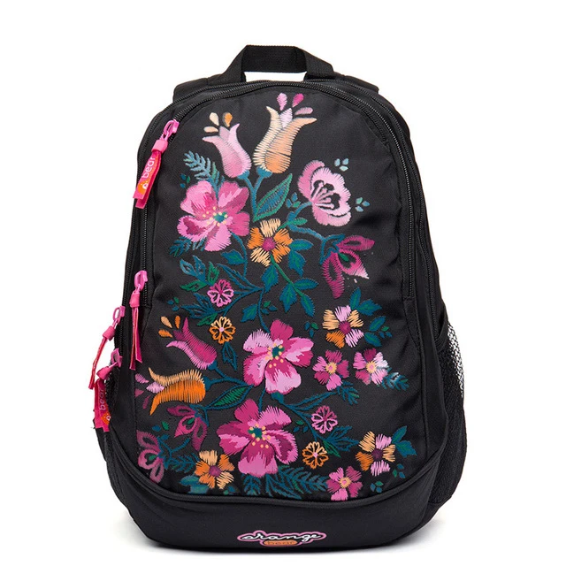 

GRIZZLY Floral Pattern Kid School Bags Children Orthopedic Backpacks for Girls Waterproof Primary School Book Bags for Grade 1-4