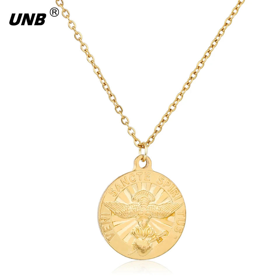 

UNB Trend Punk Style Necklace For Women Men Jewelry Alloy Geometry Star Coin Human Head Pendant Necklace Jewelry Unisex Jewelry