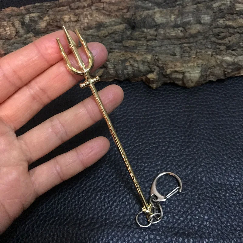 

Superheros Aquaman Trident Model Keychain Necklace Cosplay Key Chain
