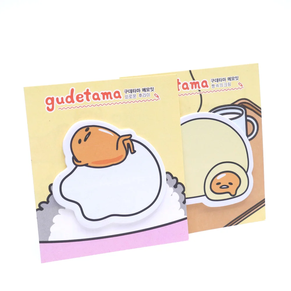

1X Cute Kawaii Gudetama Lazy Egg Self-Adhesive Memo Pads Sticky Notes Decorative Bookmark School Office Supply