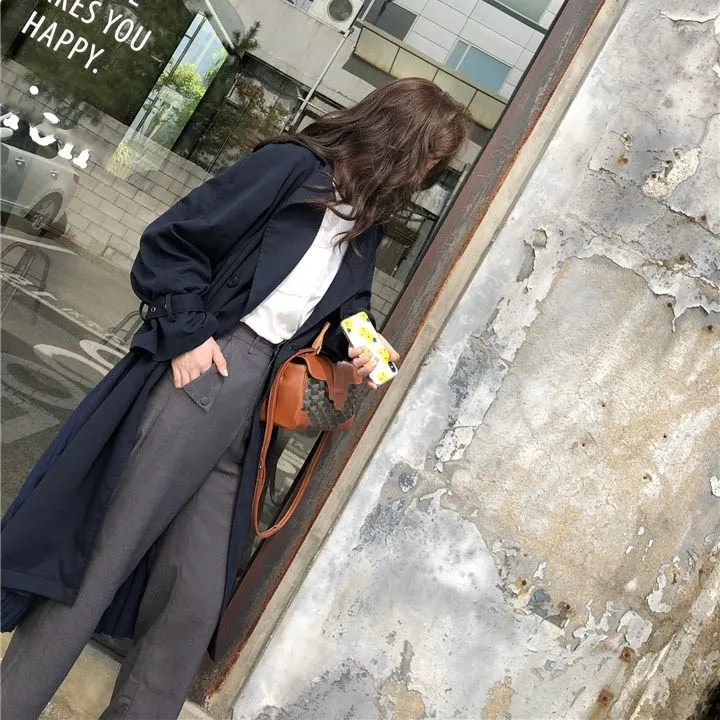 Женская ветровка, весеннее шикарное длинное пальто, Женский Тренч, шифоновое Плиссированное пальто, тонкая Свободная верхняя одежда