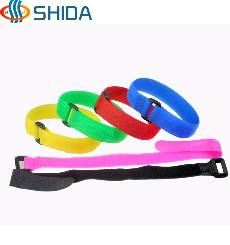

2*40cm 50pcs/lot nylon Magic Tape Sticks cable ties model straps wire with battery stick buckle belt bundle tie hook&loop