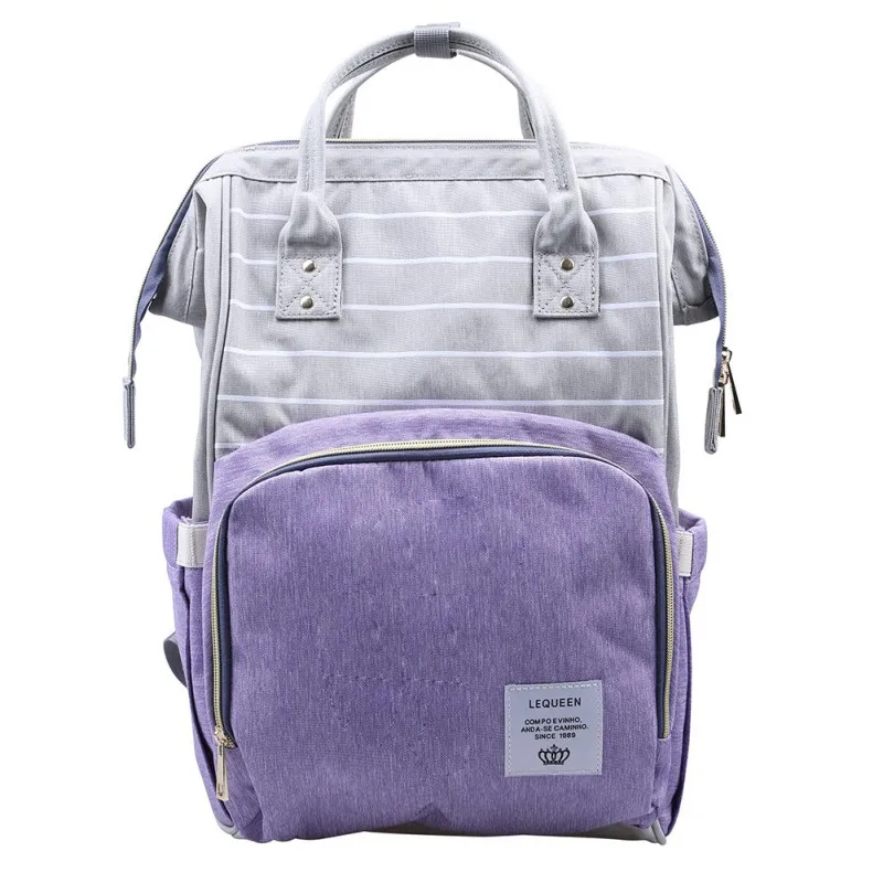 Полосатая Сумка для подгузников для ухода за ребенком, большой объем, рюкзак для мам, для беременных, водонепроницаемая сумка для беременных, США - Цвет: 5
