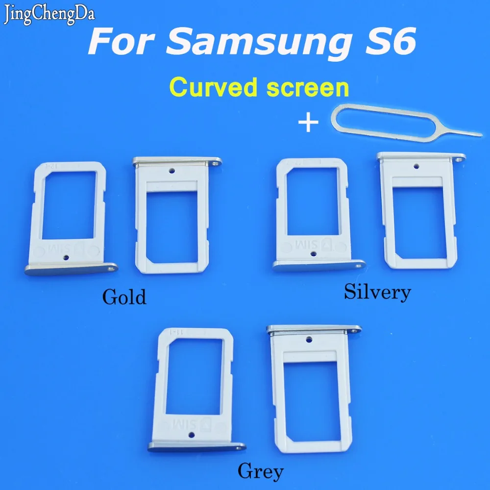 

JCD Replacement Parts for Samsung Galaxy S6 edge G9250 G925F SIM Card Slot Tray Holder Spare Parts Silver/Gold/Gray