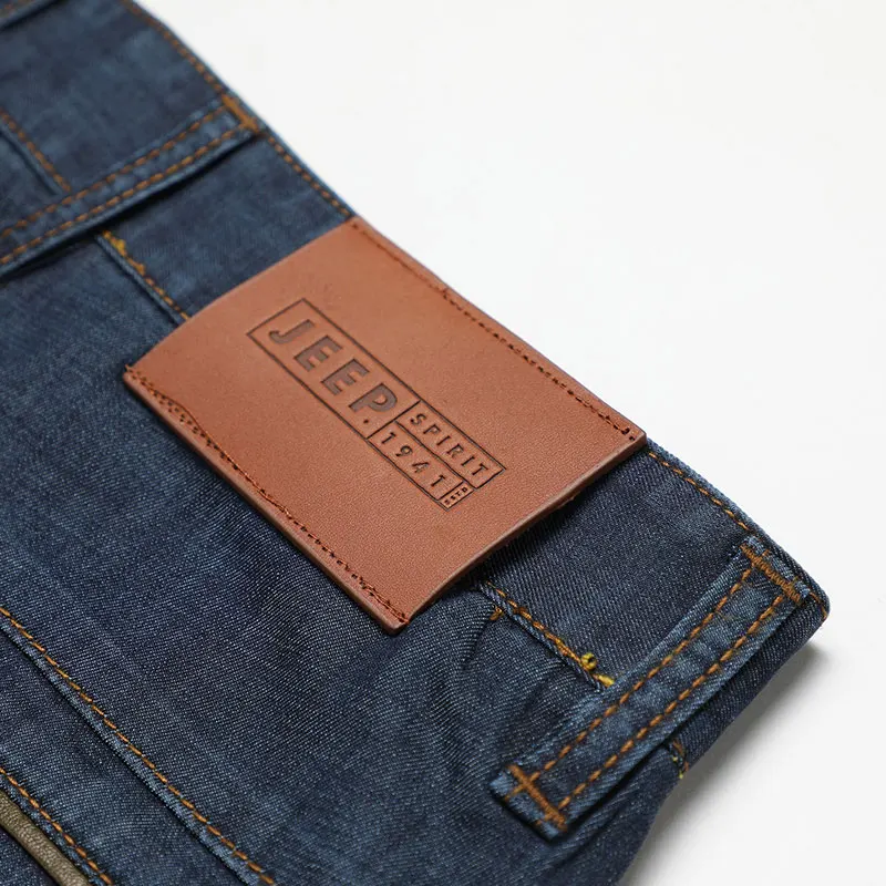 Spring Summer JEEP Brand Cotton Jeans Elastic Men's Casual Full Length Retro Jeans Cotton Pants Fashion Lightweight Trousers 44 (6)