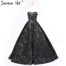 Black Tulle Sequined Sparkly font b Wedding b font Dresses Fashion Sexy Sleeveless High end font
