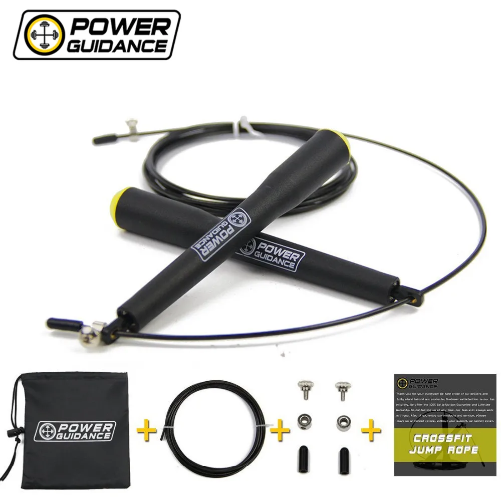 POWER GUIDANCE Speed Jump Rope font b Fitness b font 3M Wire Gym Training skipping Sports