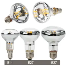 Bombilla LED Edison Retro R50 R63 R80 E27 E14 filamento Reflector Retro 4W 5W 6W Luz de ahorro de energía reemplaza la lámpara incandescente 60W