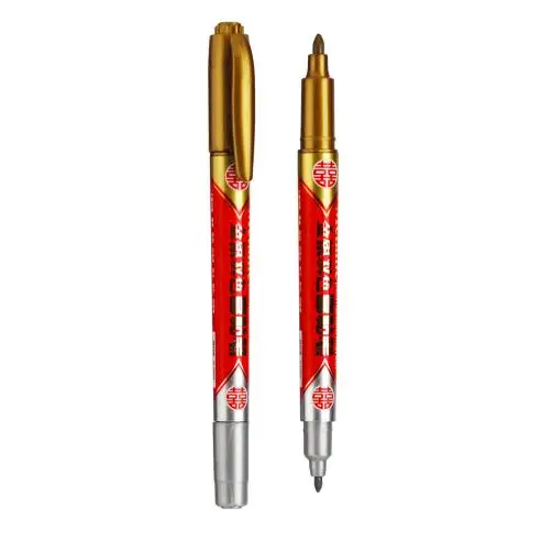 

Metallic Permanent Brush Pen Marker Twin Tip Silver Gold