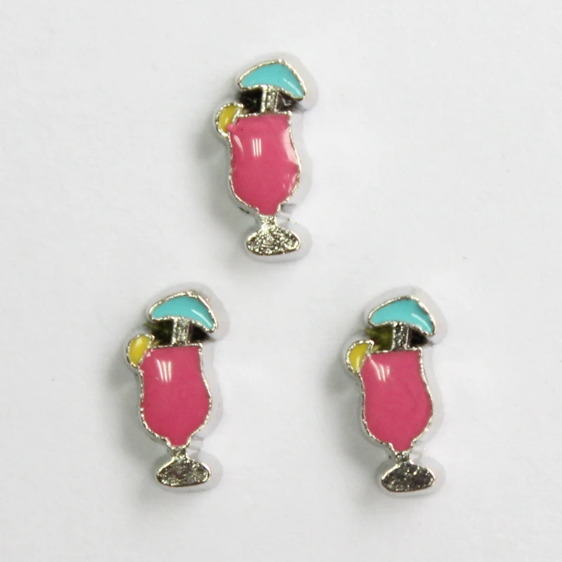 

20pcs/lot juice cup floating living memory charms