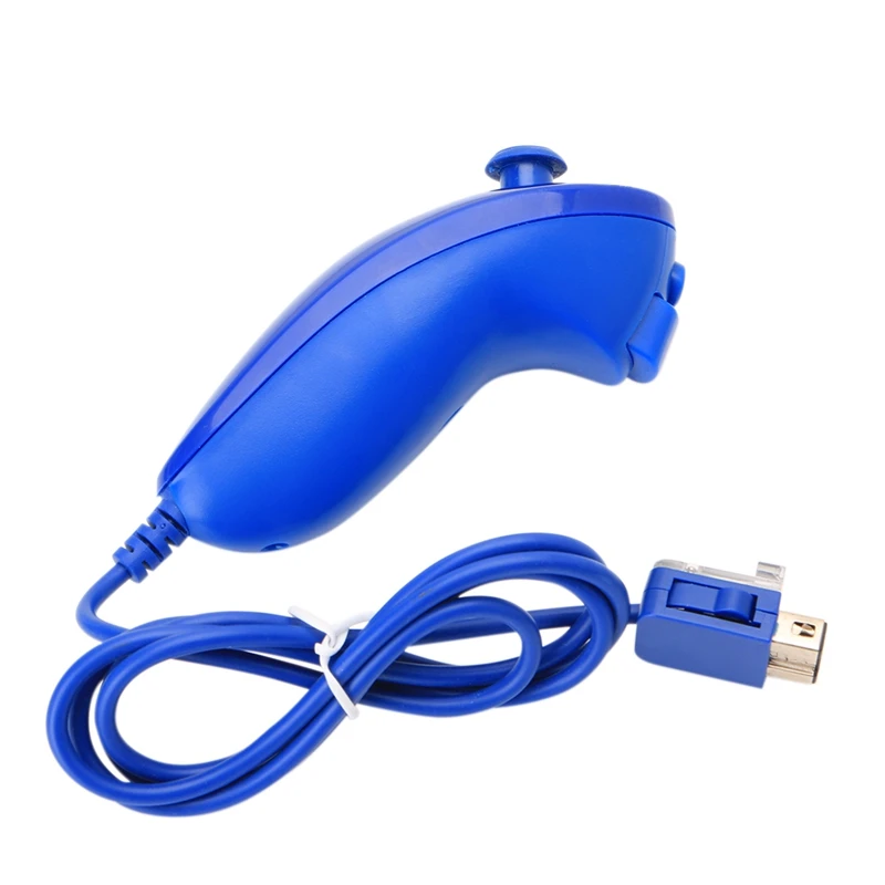 6 цветов цвет NUNCHUCK NUNCHUK Пульт дистанционного управления для NINTENDO wii черный nunchunk пульт дистанционного управления usb порт - Цвет: Dark blue