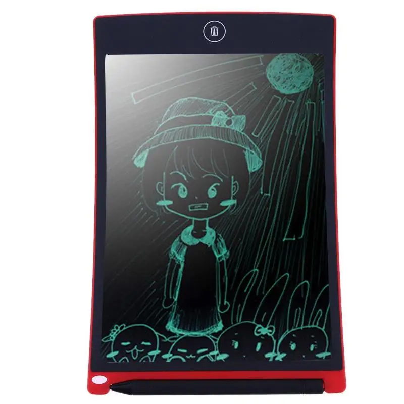 8,5 дюймов ЖК-планшет для письма Цифровой ЖК-экран со стилусом блокнот шесть цветов портативная электронная ультратонкая доска - Цвет: Красный