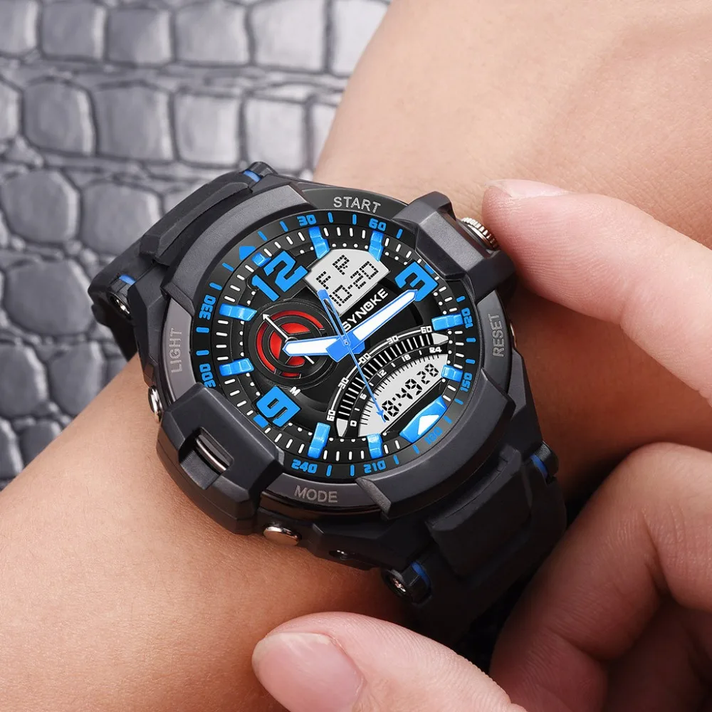 

2019 NEW Arrival Fashion Electronic Watch Sports Fashion Multi Function LED Watch Two Time Creative Watch relogio masculino Q4