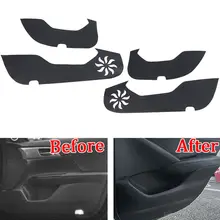 Для Honda Accord, 4 шт., из искусственной кожи, противоскользящая накладка на дверь, защитная пленка, углеродное волокно/черный стиль, декоративные автомобильные аксессуары