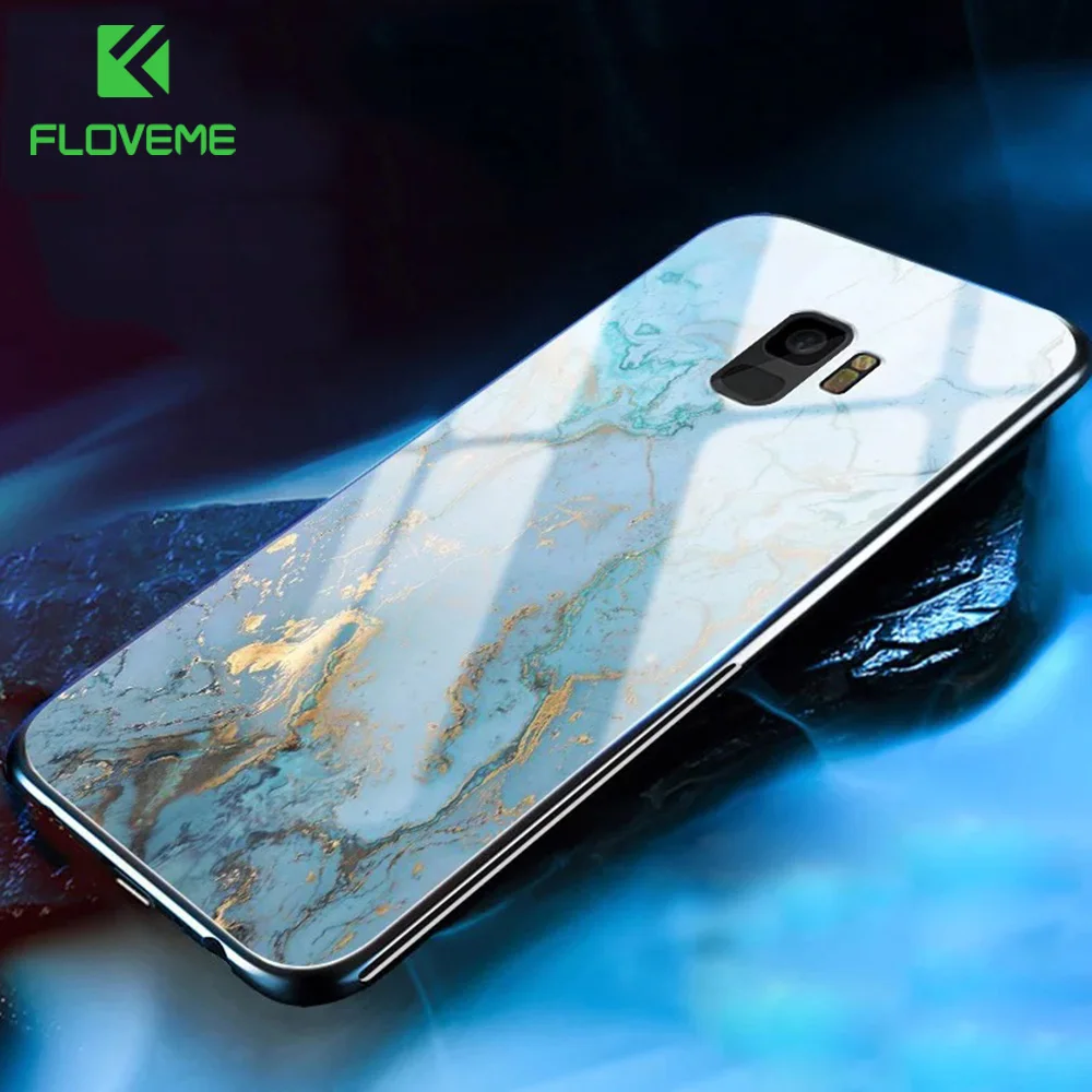 FLOVEME стеклянный мраморный чехол для телефона Samsung Galaxy S8 S9 S10 Plus S10e S7 Edge Note 8 9 A50
