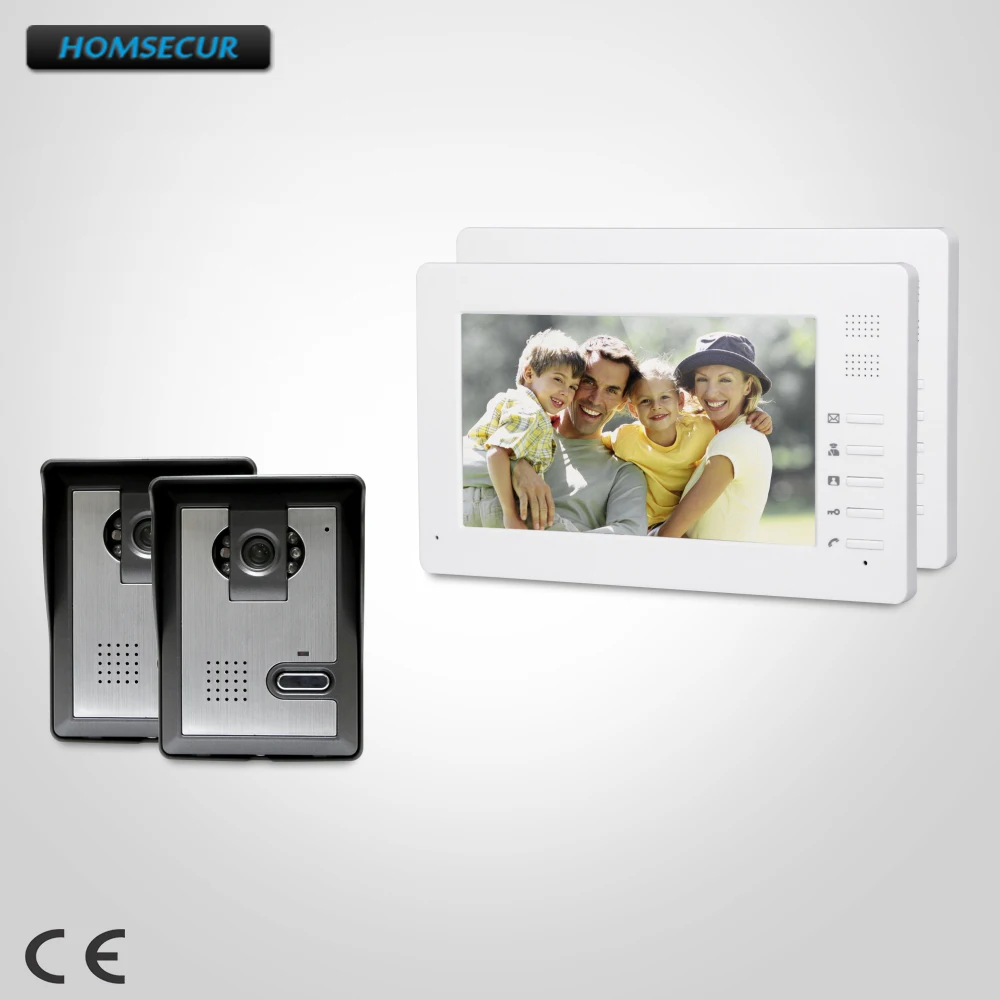 

HOMSECUR 7" Video Door Intercom System with Mute Mode for Home Security for House/ Flat XC005+XM706
