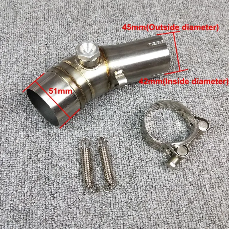 For Kawasaki ER-6N ER-6F ER6F ER6N Ninja 650R 2012 2013 2014 2015 Motorcycle Exhaust Muffler Middle Connect Pipe Stainless Steel (2)__