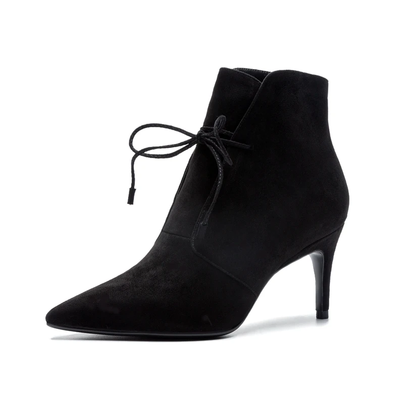 Tacones Tamaño Delgada 34 Botas Causal Cr1730 Chico Enmayer Tobillo Black Invierno Gamuza Punta De 39 Zapatos Mujer Mujeres pink HZHpwqYx