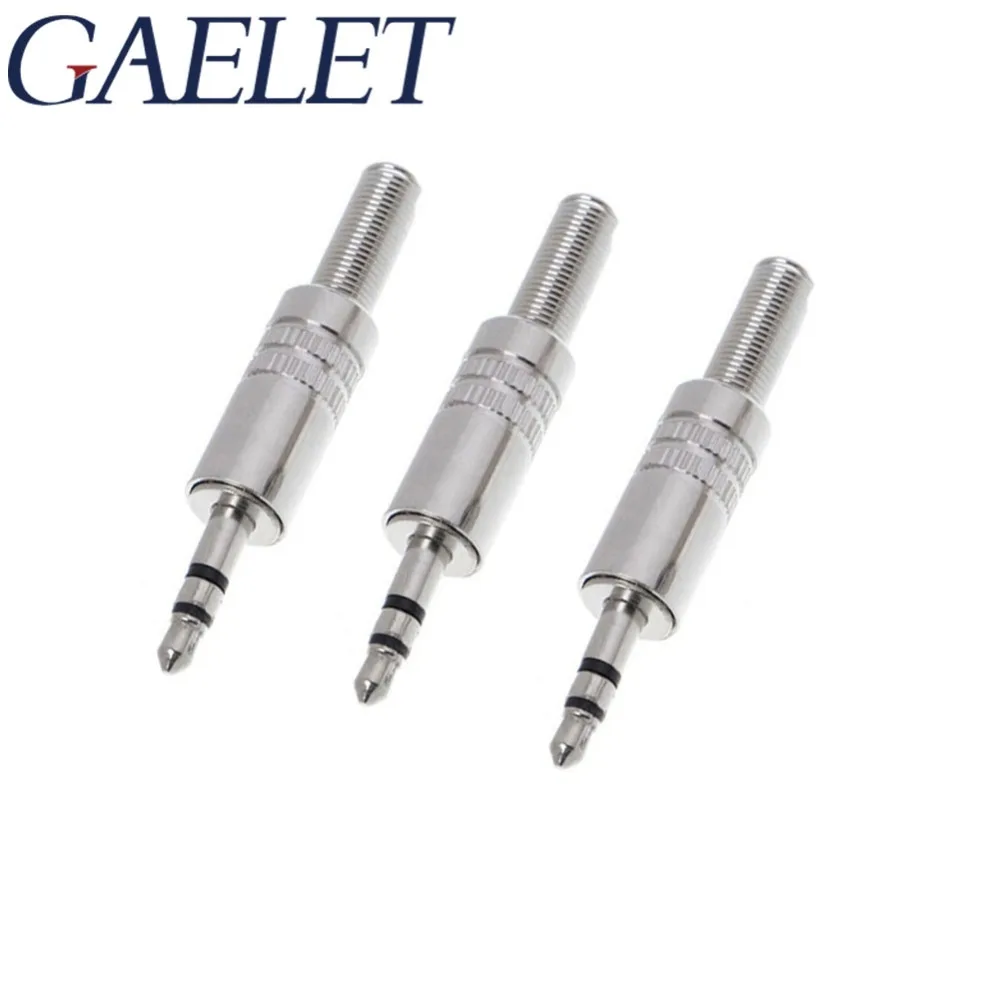 3 pcs3.5mm разъем шт. стерео металлический полюса 5 и Джек адаптер с пружинным припоем