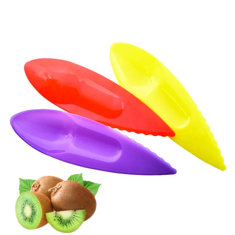 3pcs/lot 2 in 1 Kiwi Spoon Plastic Kiwi Dig Spoon kiwi fruit spoon