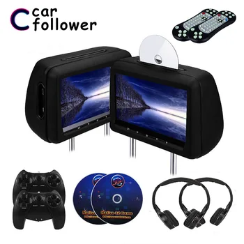

2PCS 10.1 Inch Head Restraints With Monitor Car DVD Player MP5 FM/IR Transmitter/USB/SD/Wireless Game/HDMI/Game Monitors