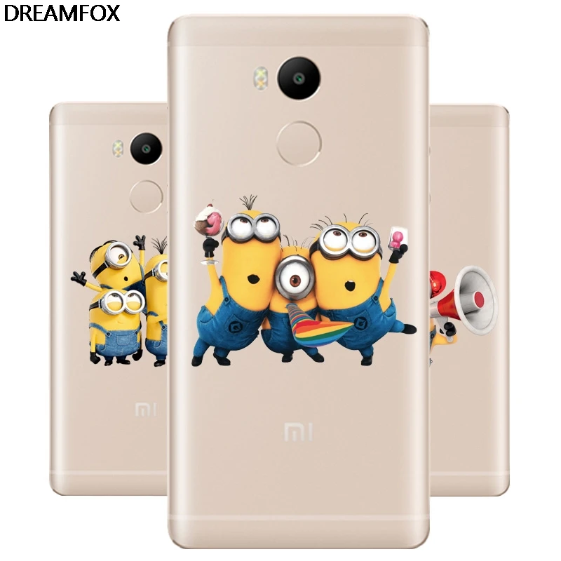 

DREAMFOX L596 Minions Soft TPU Silicone Case Cover For Xiaomi Redmi Note 3 4 5 Plus 3S 4A 4X 5A Pro Global