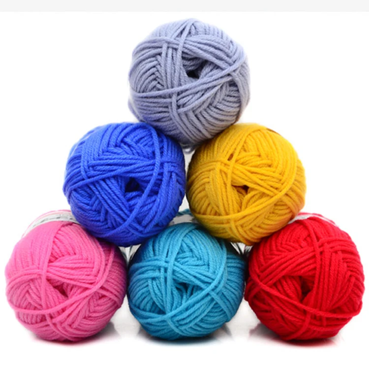 

New Multi-Colors Mixed Job Lot 50g DK Knitting Crochet Milk Fiber Hand Dyed Smooth Super Soft Baby Cotton Wool Yarn