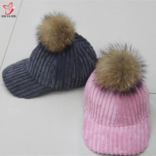 Для женщин корейская мода волосы мяч Регулируемый Вельветовая бейсболка Дамская мода Стиль осень-зима конфеты цветные Кепки