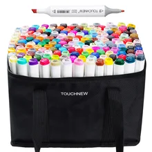 TOUCHNEW 168 цветов Набор маркерных ручек художественная живопись манга двойная головка спиртовой фломастер художественный эскиз граффити