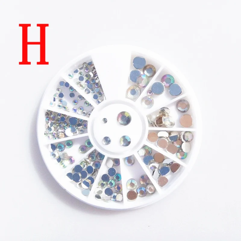 9 видов 3d украшения для дизайна ногтей Акриловые Алмазные формы стразы аксессуары для дизайна ногтей - Цвет: H