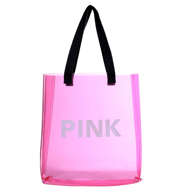 

Letter Female Tide Transparent Handbag Fashion Wild Large Capacity High Quality Shoulder Bag 2019 Summer New Woman Bag