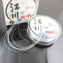 Высокое качество нейлон лески прозрачный износостойкие 100 м ПВХ упаковка классический рыболовная приманка линия 4 шт./лот