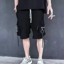 Высококачественные мужские короткие брюки с карманами на молнии, тонкие базовые эластичные Мужские персонализированные короткие брюки, мужские черные оригинальные новинки черного цвета
