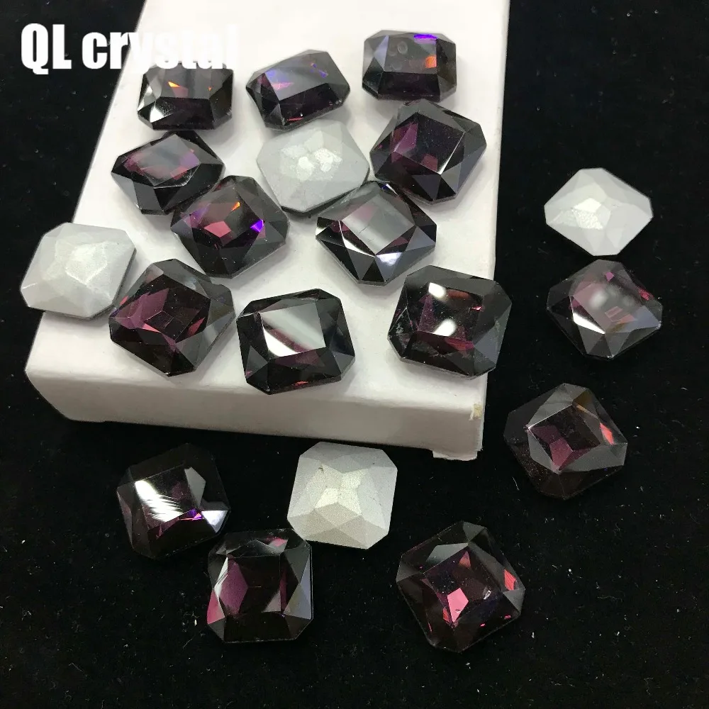 QL Crystal ALL SIZE Octagon Square Pointback Rhinestone High Quality for Jewelry Making DIY Accessories | Дом и сад