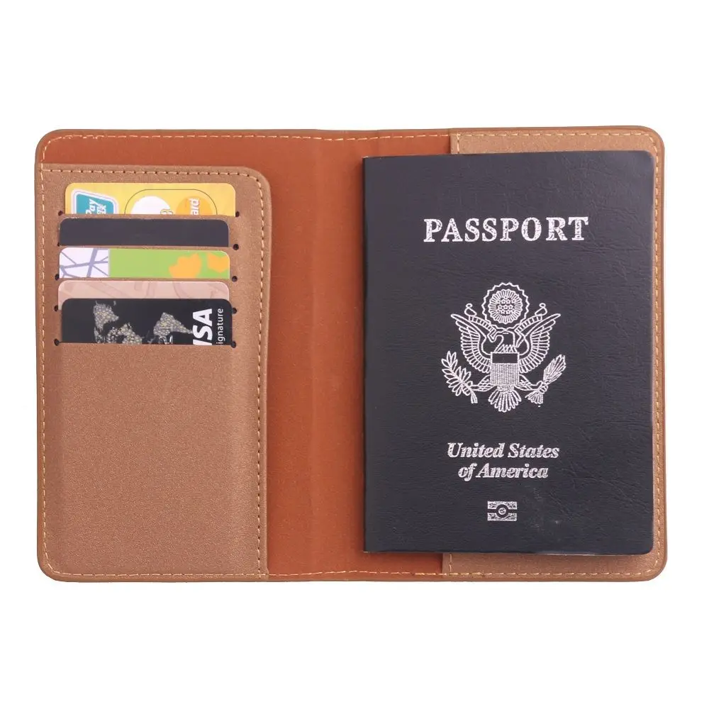 Яркий цвет блестящий PU держатель паспорта ID Кредитная карта билета путешествия паспорт файл папка сумка защитный чехол