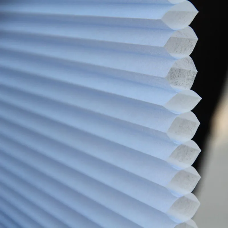 

Window Blinds Solid Polyester Semi-Shading Honeycomb Shades Curtain Aluminum Up And Down Track Pull Bead Control Bead Rope