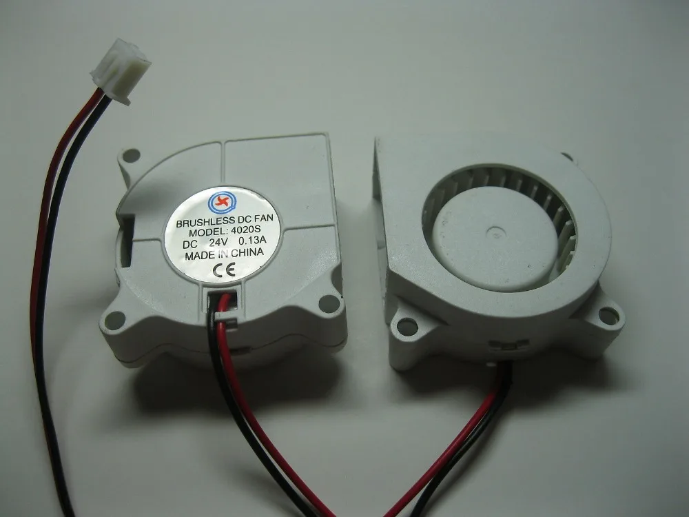 

10 pcs Brushless DC Cooling Blower Fan 4020S 24V 2pin White Color