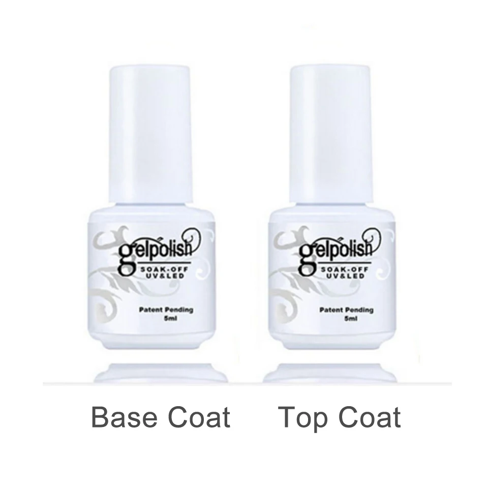 

2PCS 5ml Gel Polish Base and Top To Nail Gel Basecoat Nail Primer Top and Base Coat Nail Basis for Gel Coatings ZJ1366